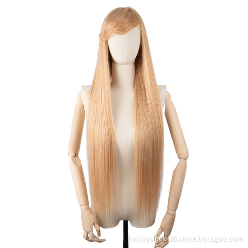 12 to 36 inches bone straight Young girl Hair Feel Super Soft Smooth Hair Bundles With Closure Synthetic Hair Extension